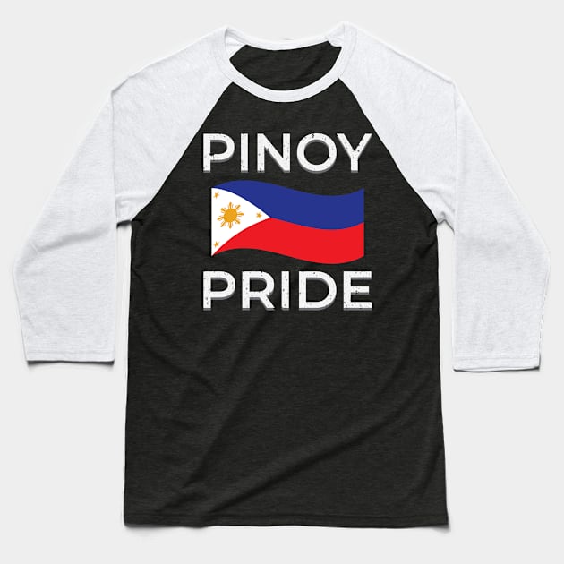 Pinoy Pride Philippine Flag Filipino American Fil-Am Love of Country Design Gift Idea Baseball T-Shirt by c1337s